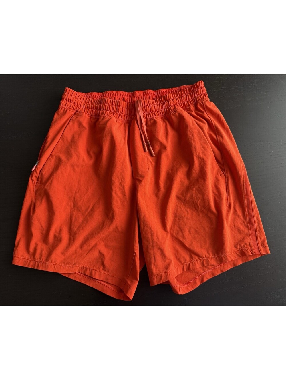 Lululemon Pace Breaker Linerless 6.5" Shorts Mens Small Orange Gym Running